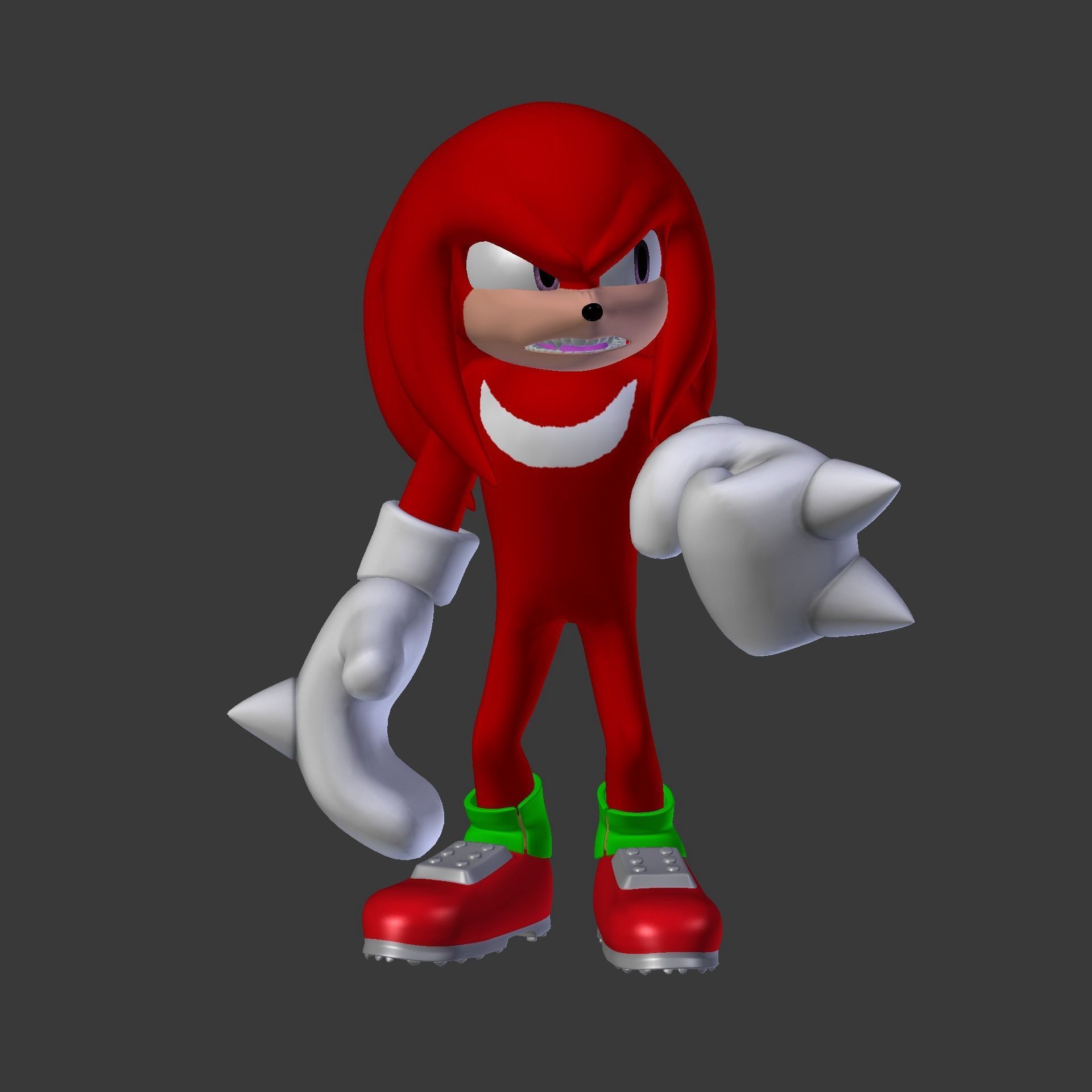 Knuckles the Echidna Low-poly 3D model_20