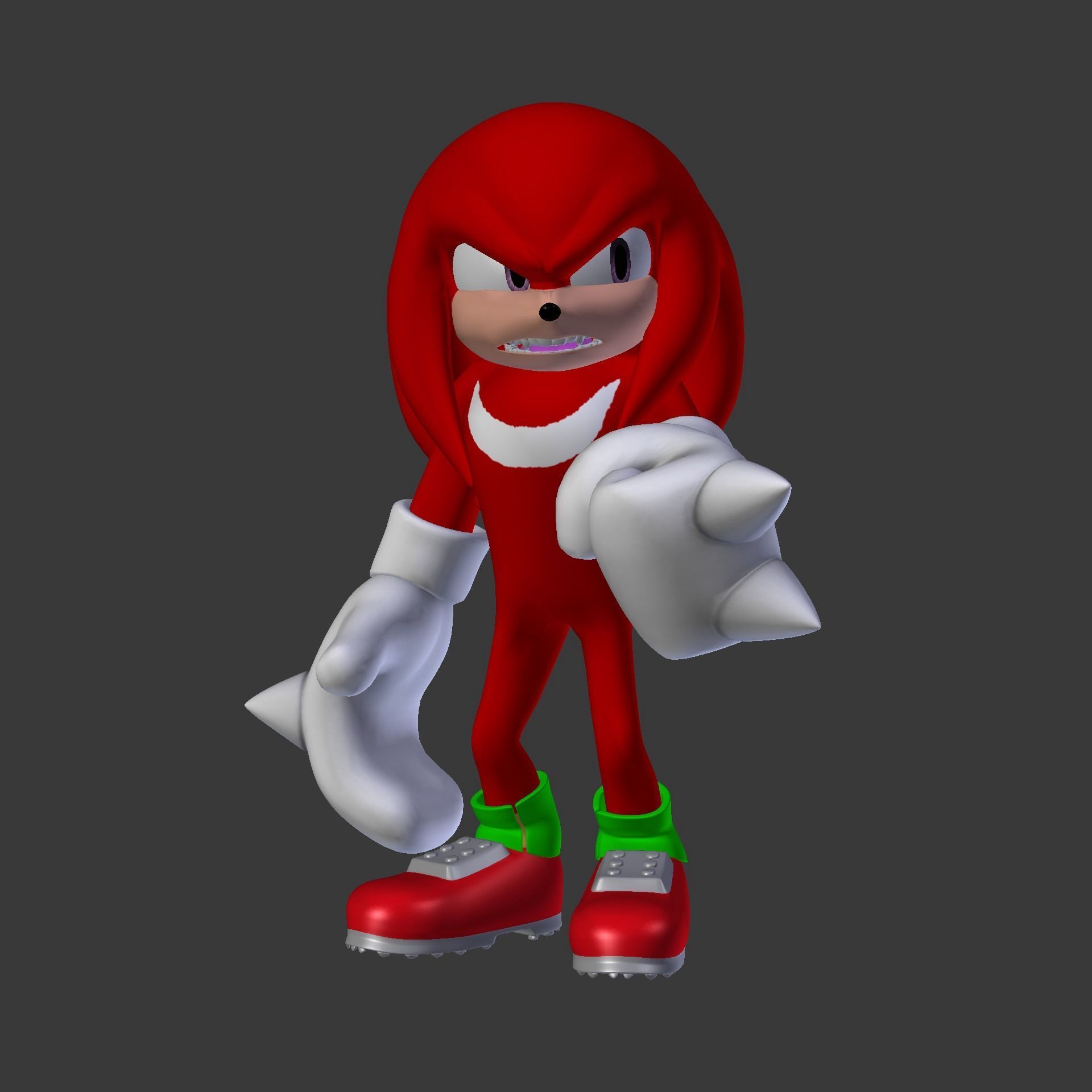 Knuckles the Echidna Low-poly 3D model_4