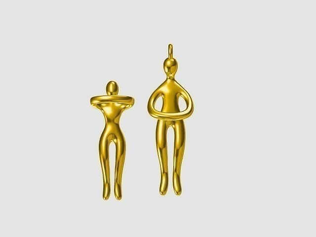 2in1 Couple Pendant  3D print model