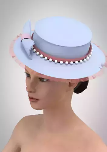 hat with pearl 