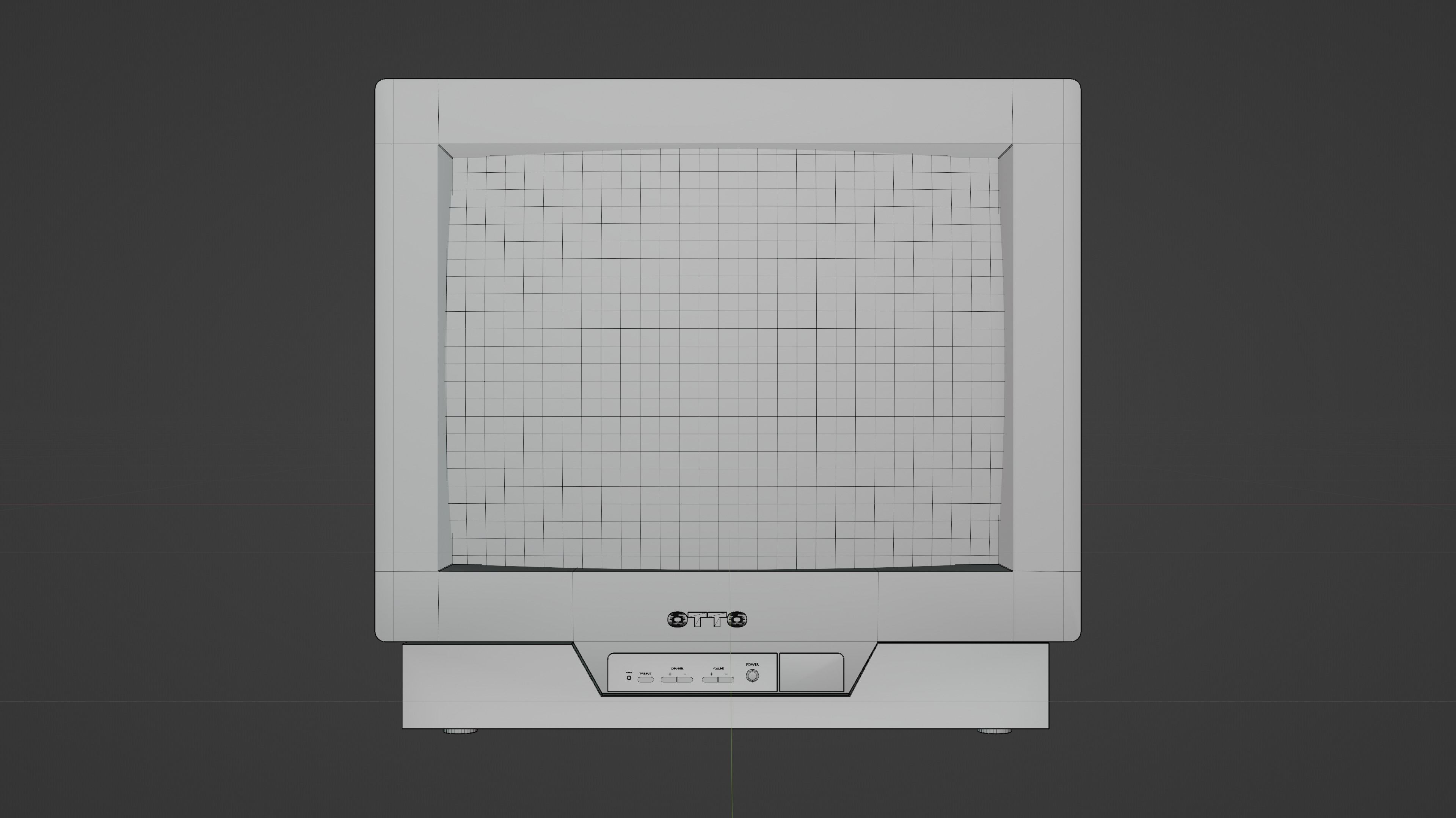 90s TV Animated Screen Low-poly 3D model_6