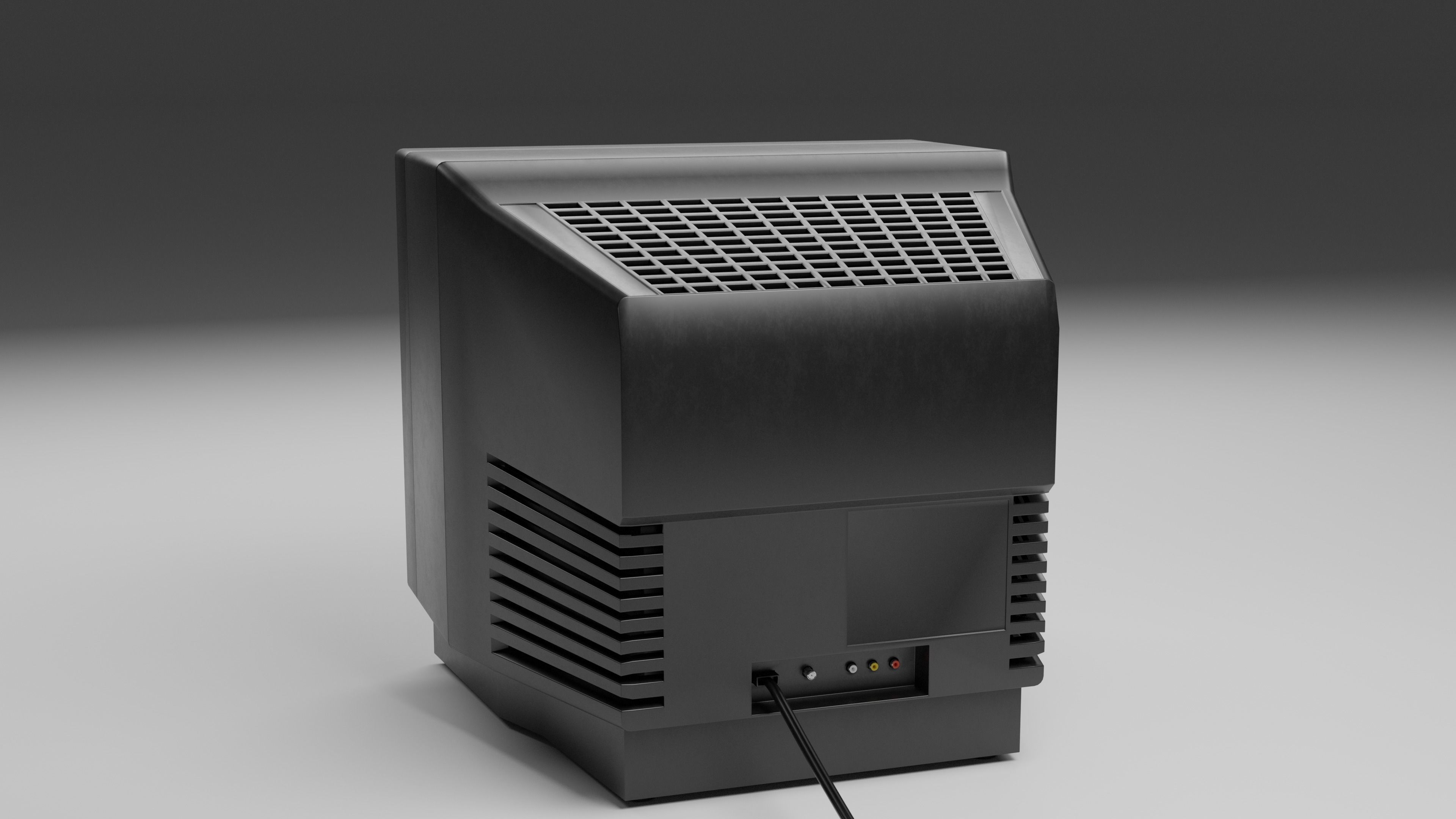 90s TV Animated Screen Low-poly 3D model_4