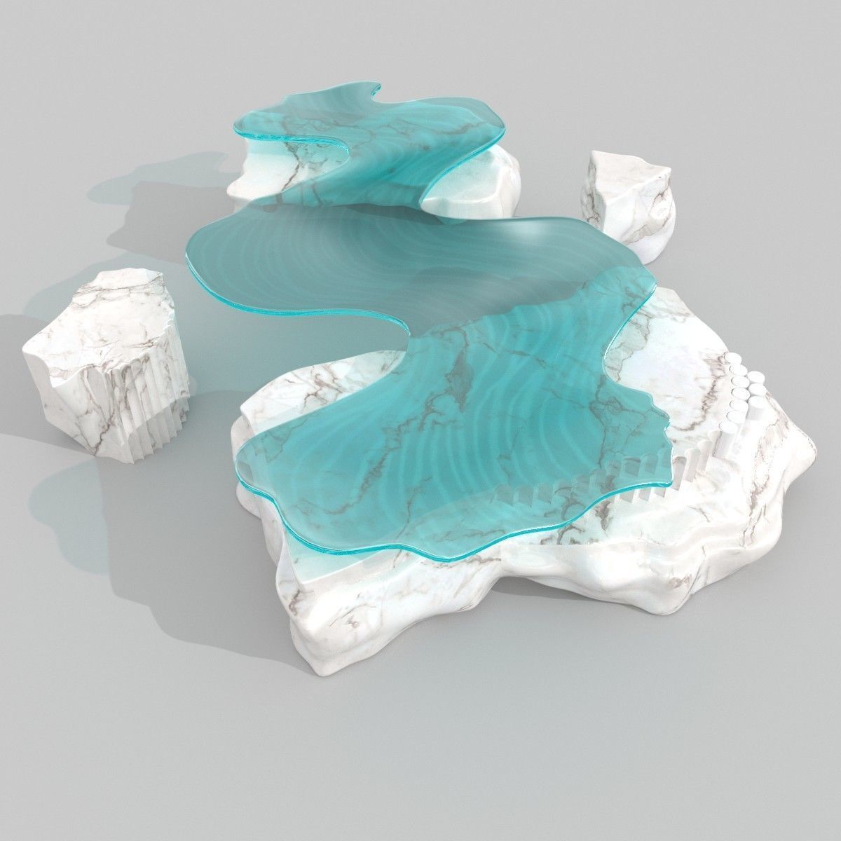 Danny Lane River coffee table 3D model_1