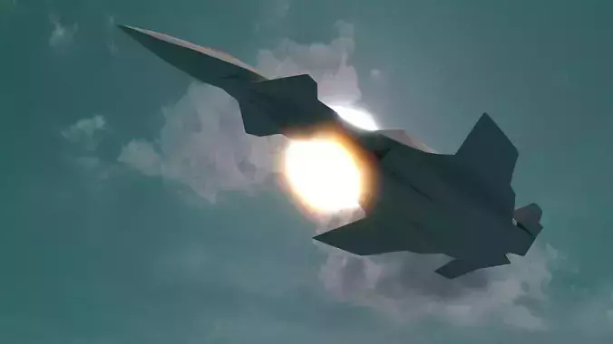 This is an artificial intelligence fighter jet