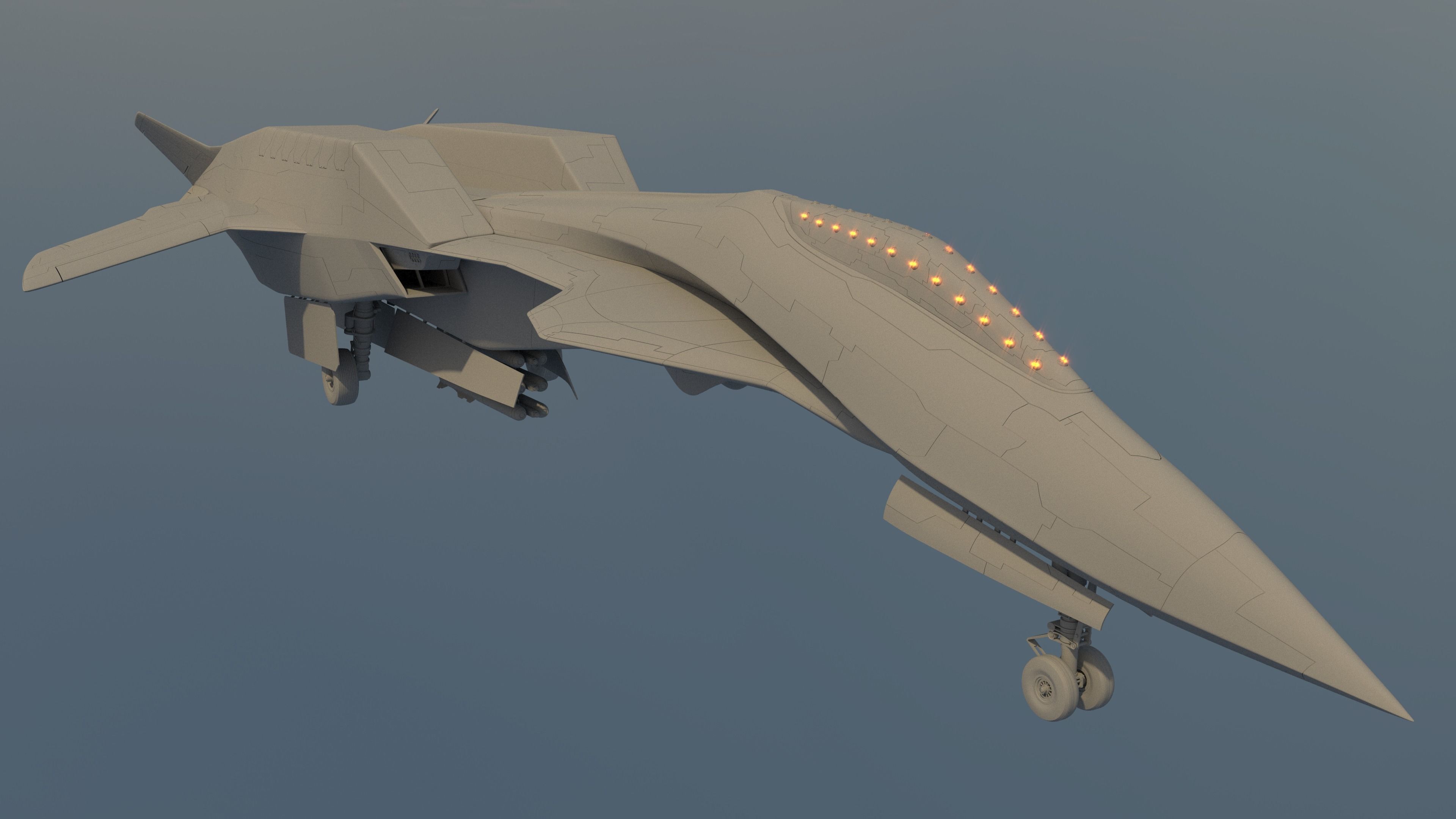 This is an artificial intelligence fighter jet 3D model_13