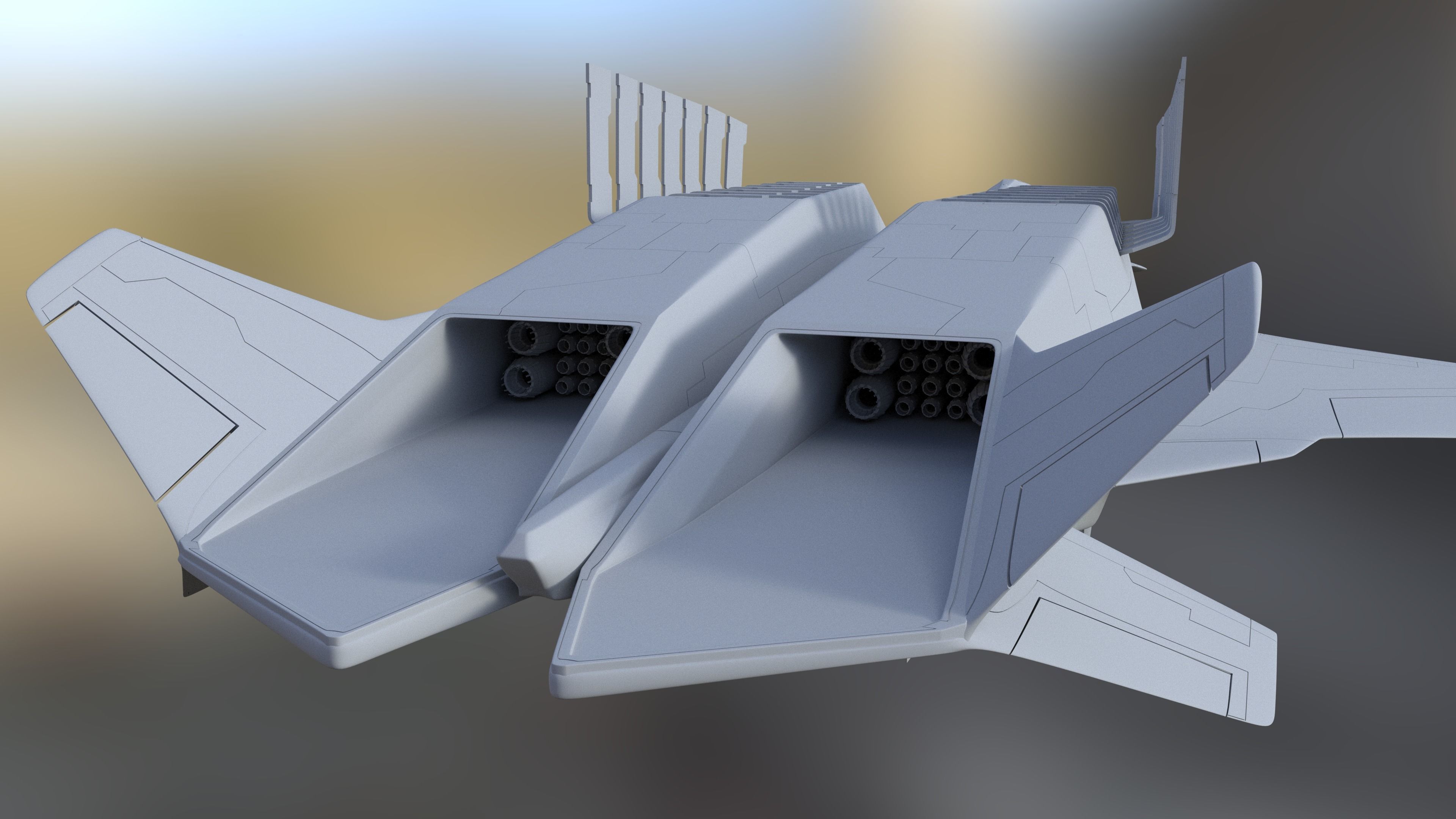 This is an artificial intelligence fighter jet 3D model_7