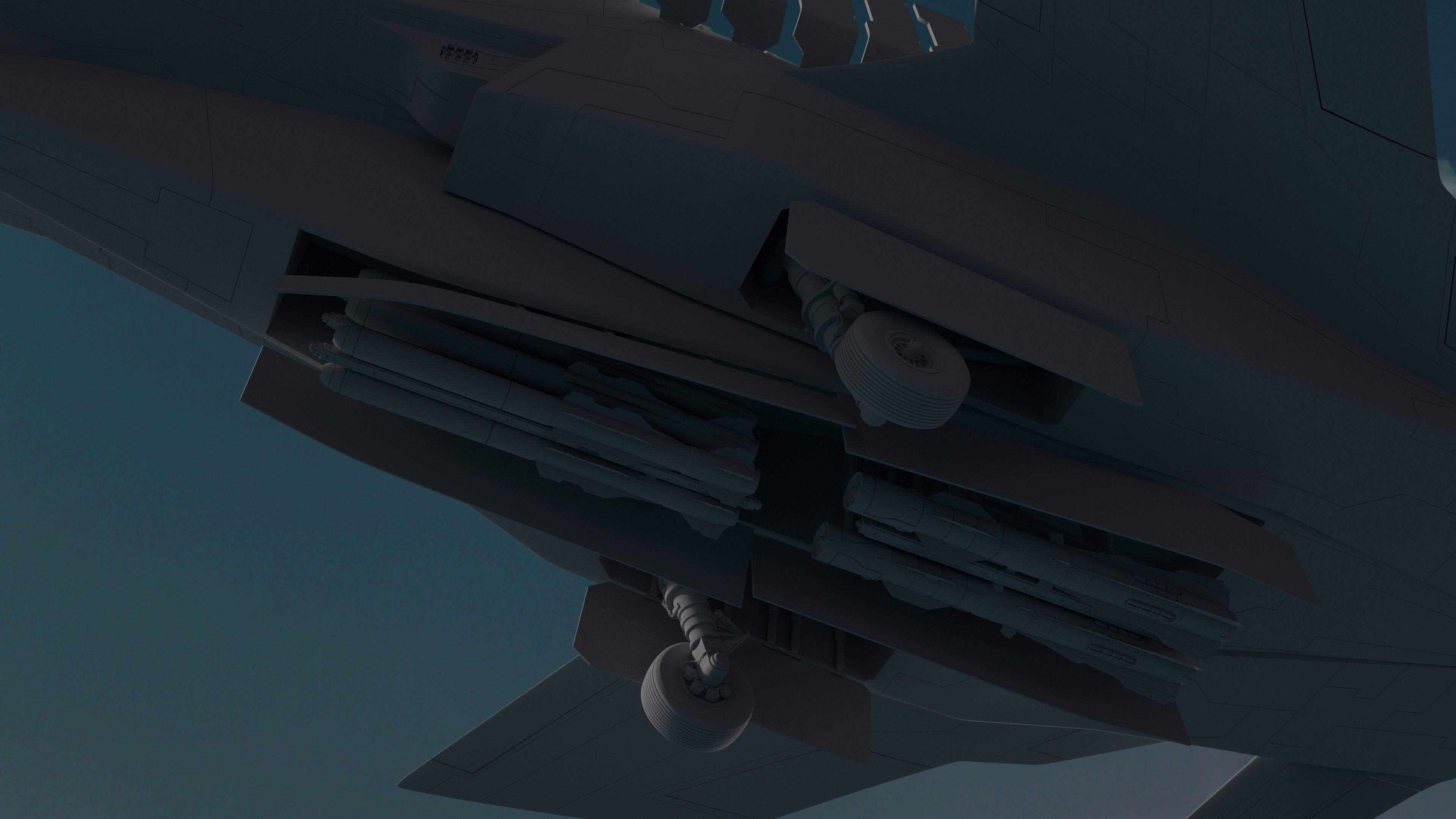 This is an artificial intelligence fighter jet 3D model_8