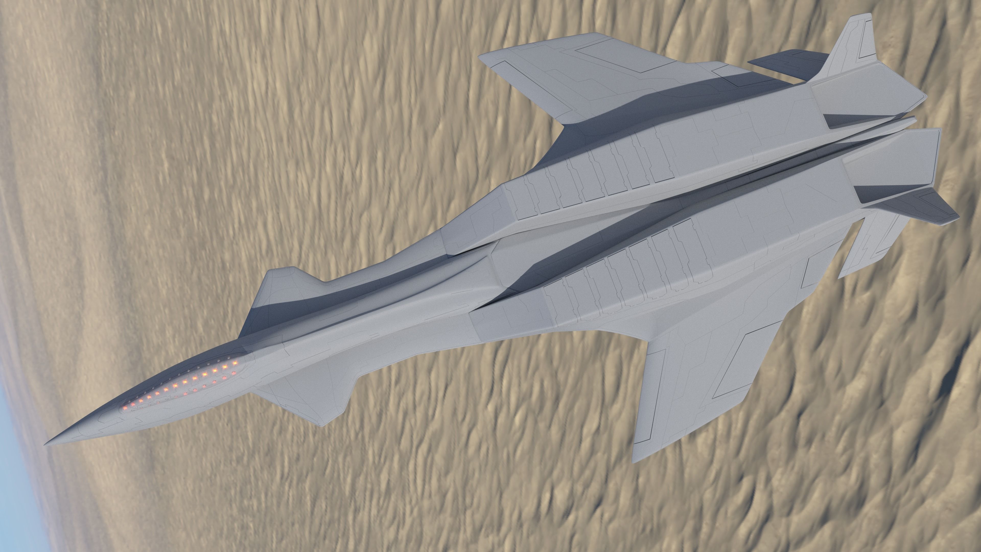 This is an artificial intelligence fighter jet 3D model_14