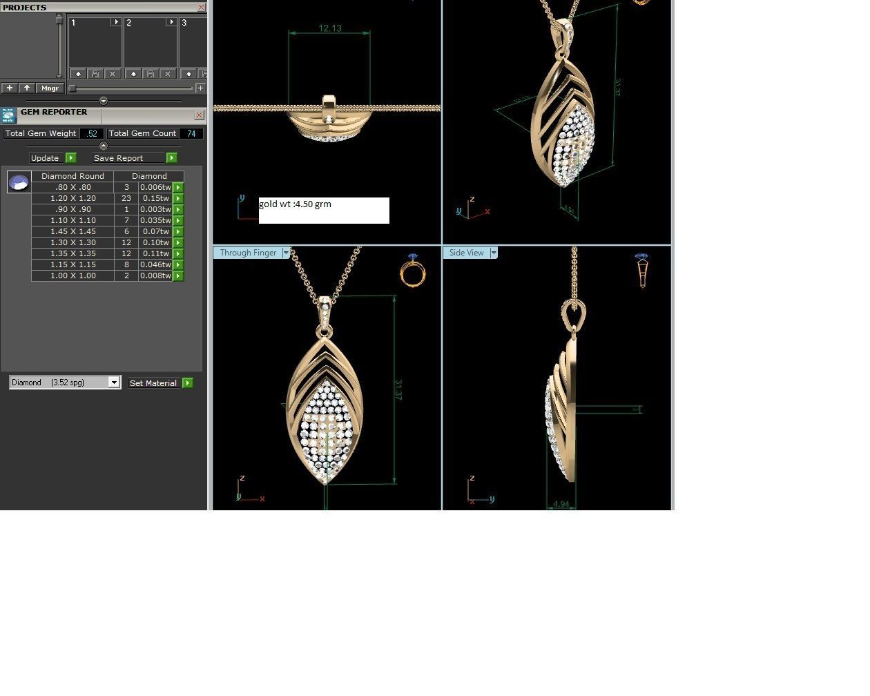 Women Pendant 3dm STL FBX OBJ Render Details 3D print model_4