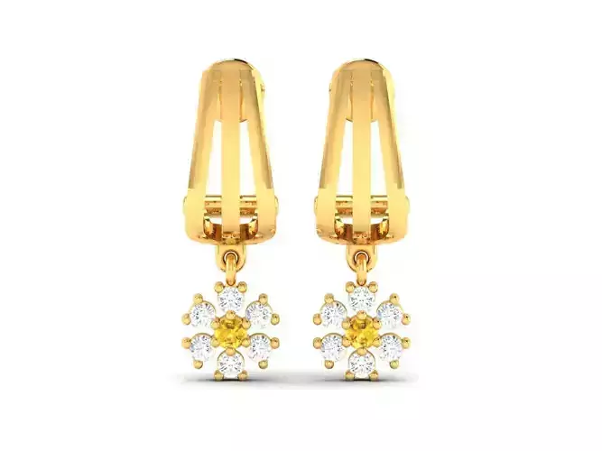 Women Earrings 3dm STL OBJ Render Details