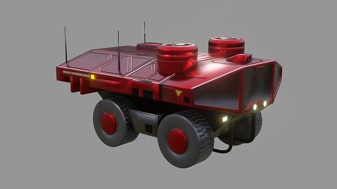 Sci-Fi Rover - Low Poly - Game Ready - PBR Low-poly 3D model