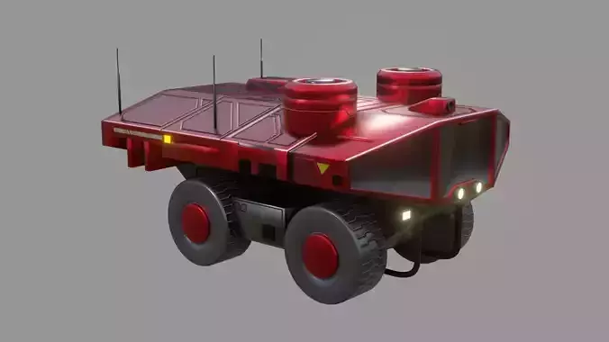 Sci-Fi Rover - Low Poly - Game Ready - PBR Low-poly 3D model