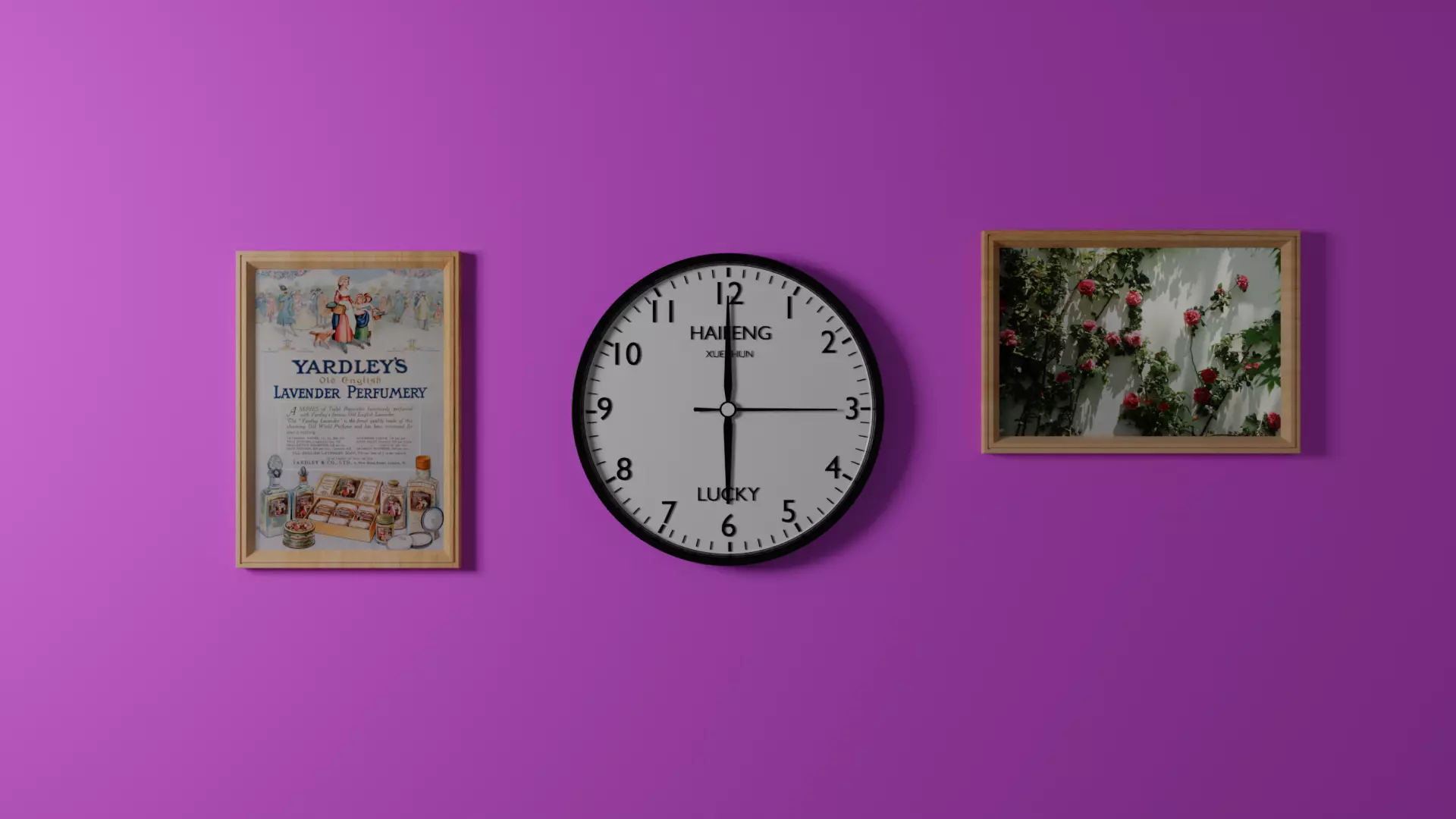 clock room with on wall Free 3D model_0