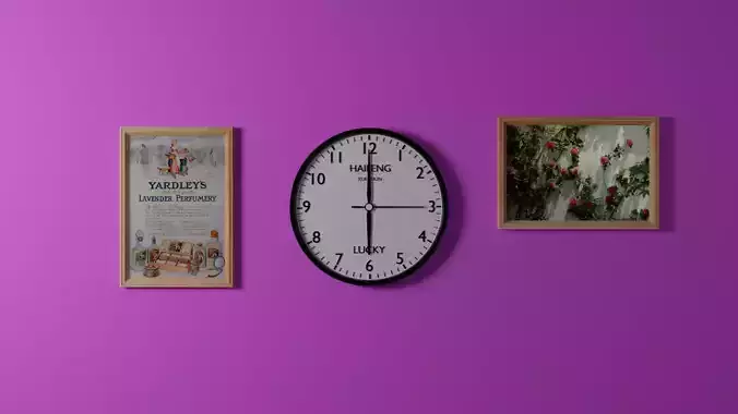 clock room with on wall