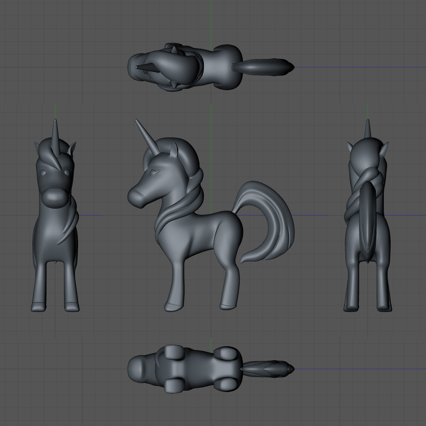 Unicorn 3D print model_4