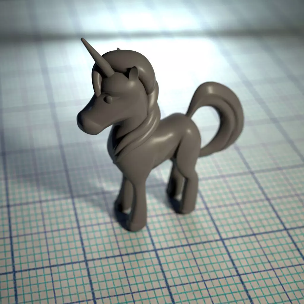Unicorn 3D print model_0