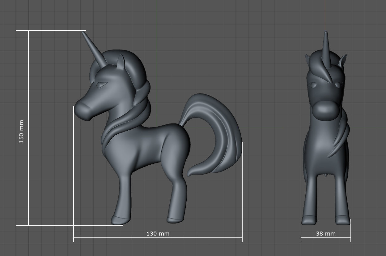Unicorn 3D print model_3