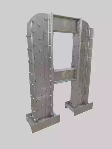 Steel Construction Font - Letter A 3D model