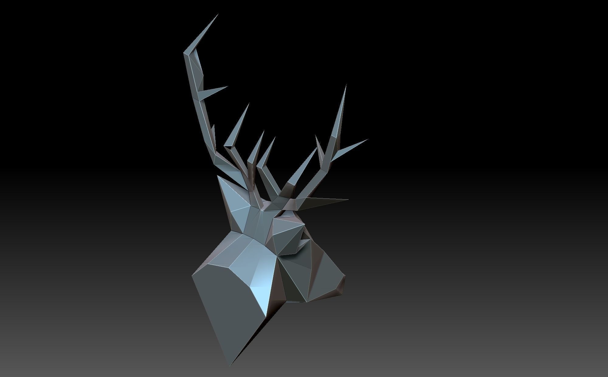 Deer head 3D print model_7