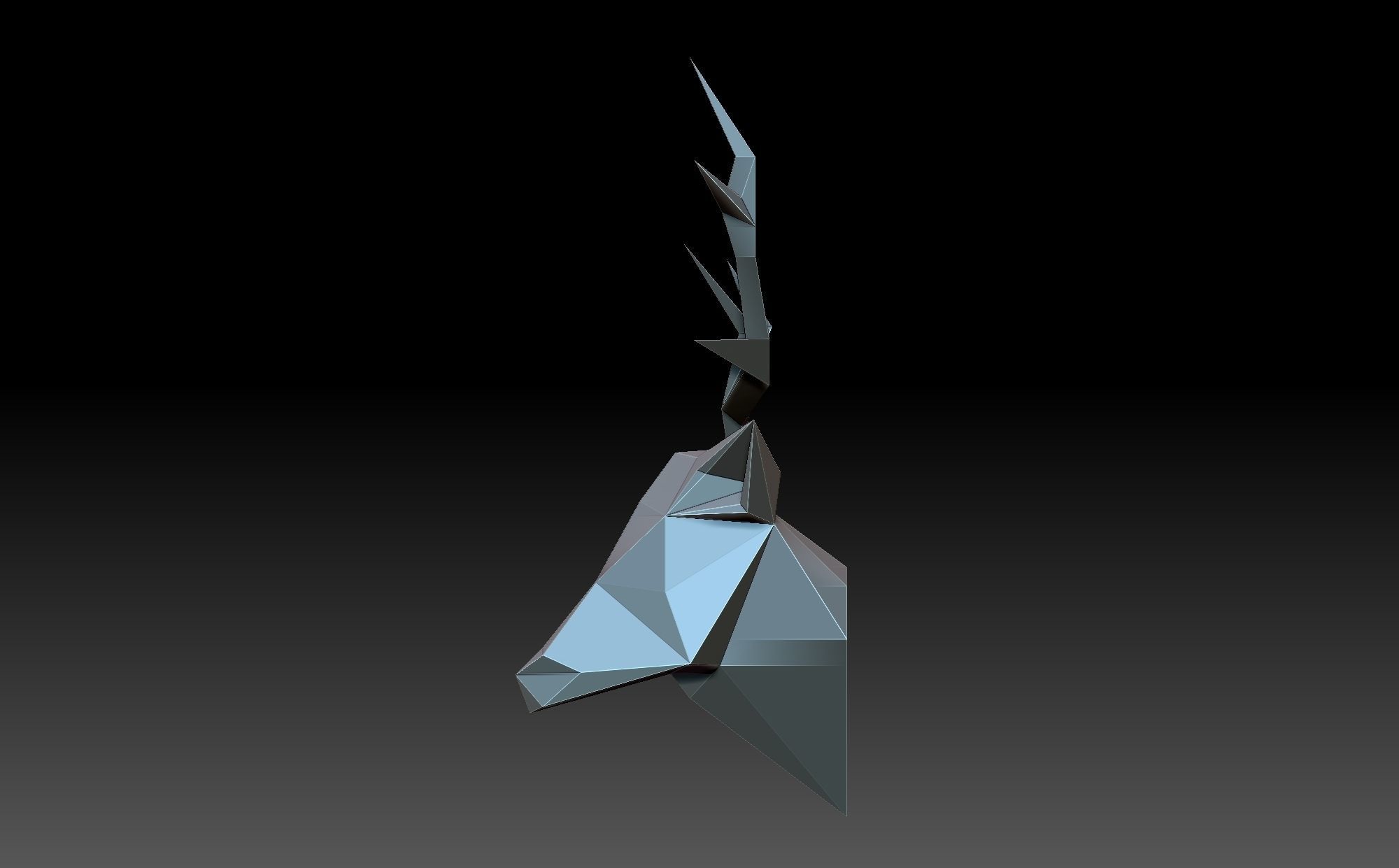 Deer head 3D print model_4