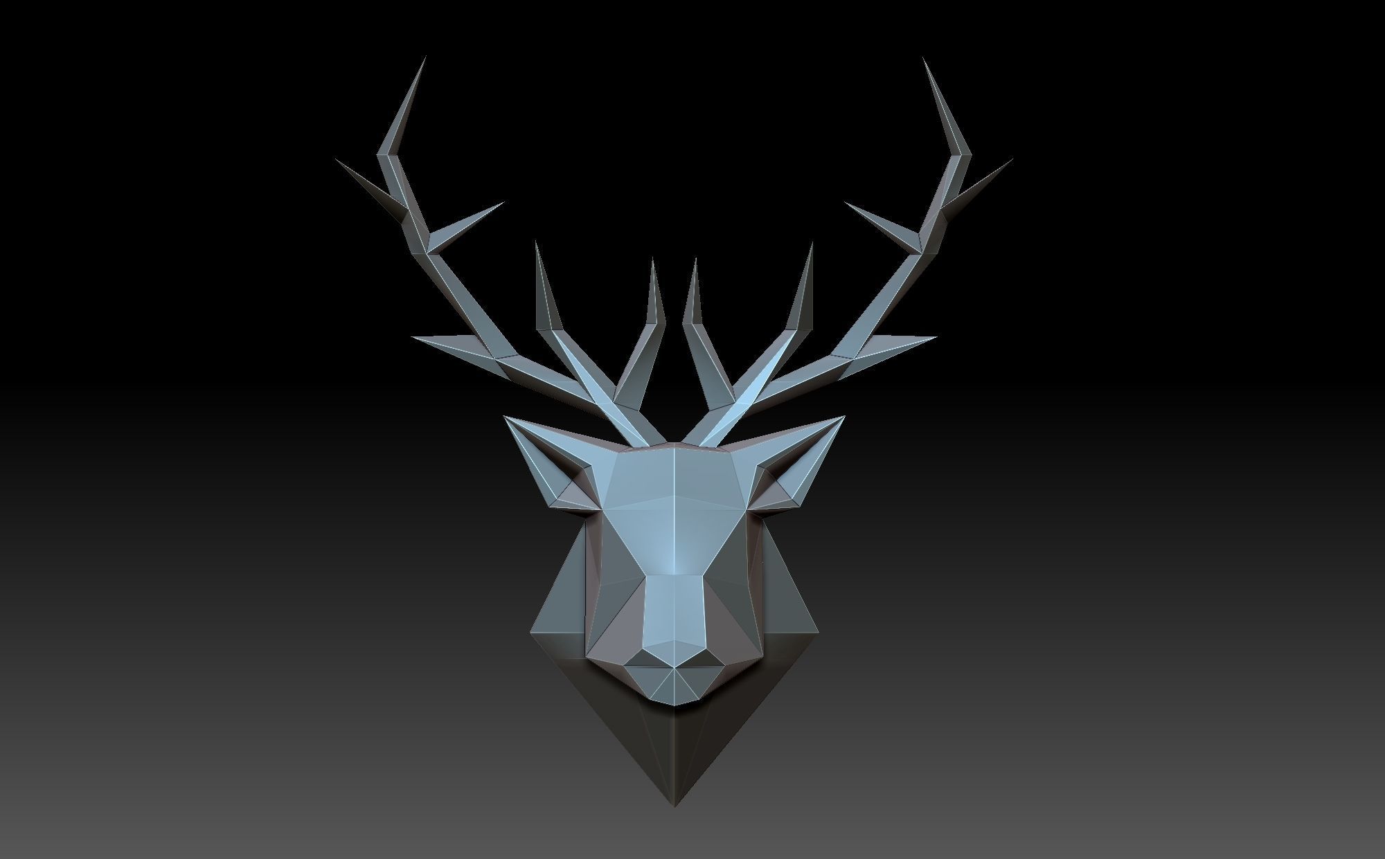 Deer head 3D print model_2