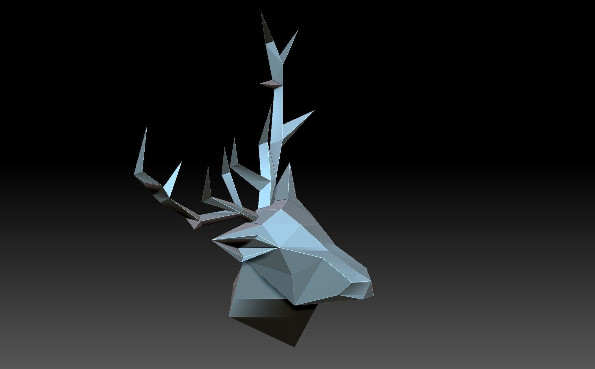 Deer head 3D print model_8