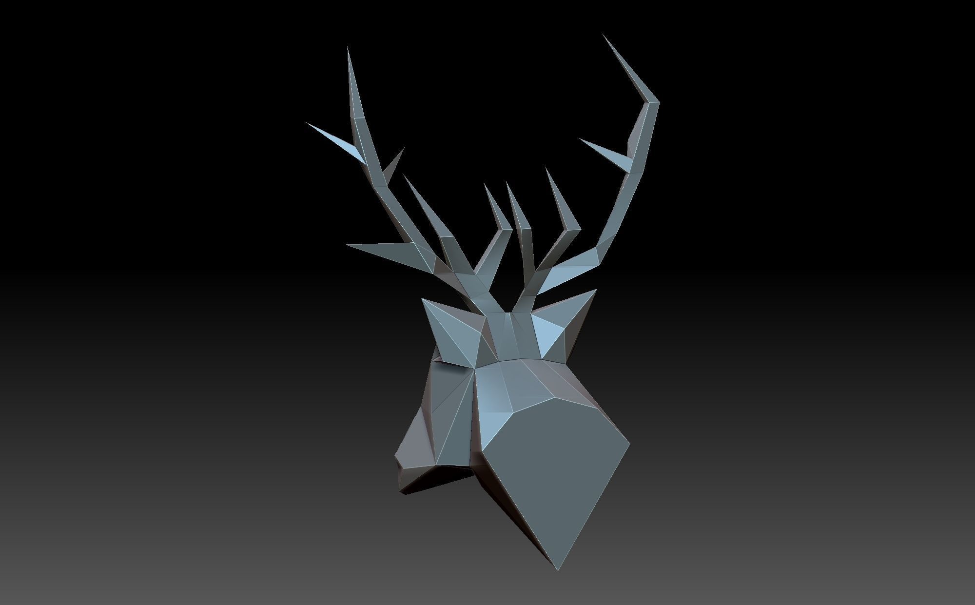 Deer head 3D print model_5