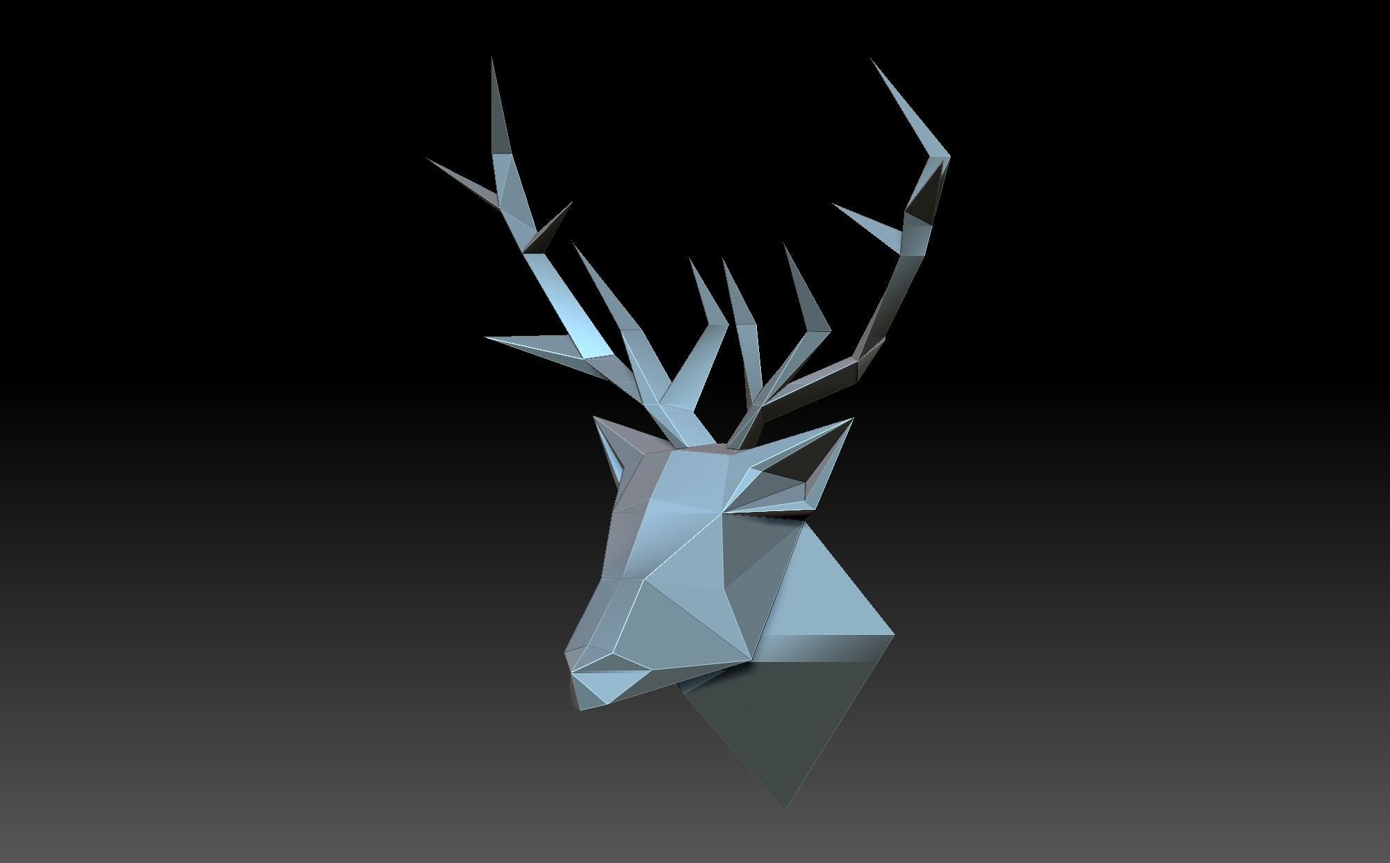 Deer head 3D print model_3