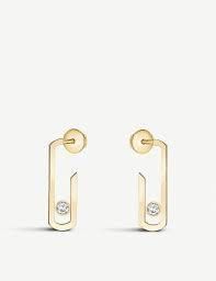 Plain Moving Diamonds Earring  3D print model_4