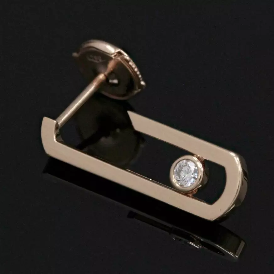 Plain Moving Diamonds Earring  3D print model_0