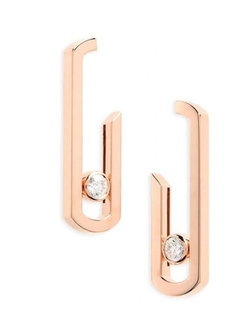 Plain Moving Diamonds Earring  3D print model_2