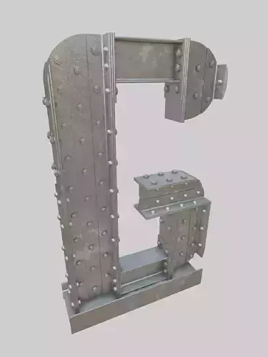 Steel Construction Font - Letter G