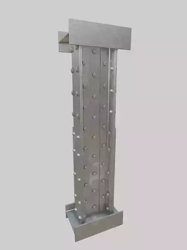 Steel Construction Font - Letter I 3D model