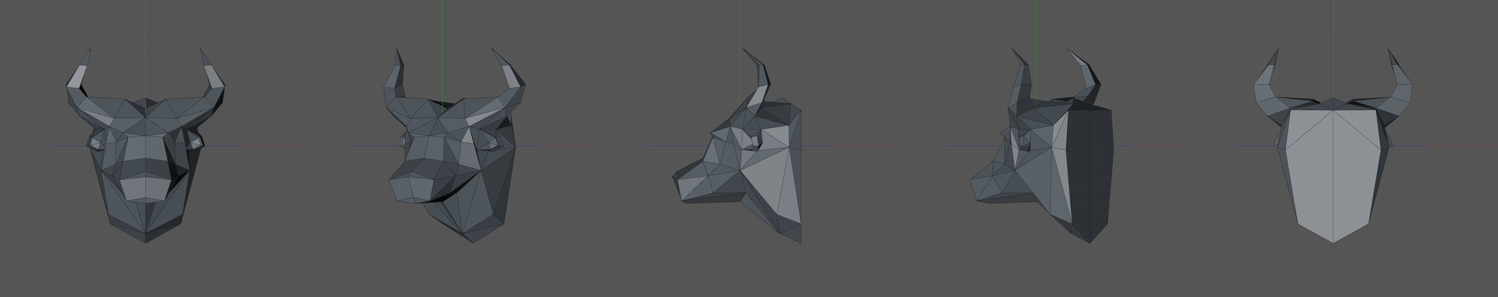 Bull head 3D print model_4