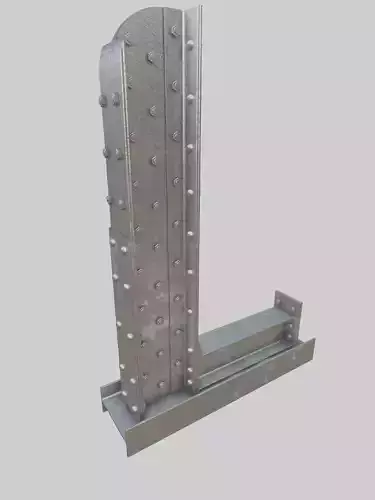 Steel Construction Font - Letter L