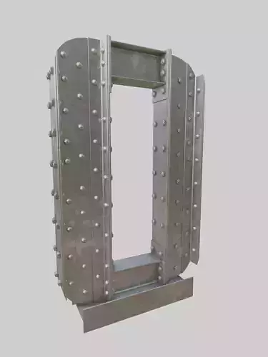 Steel Construction Font - Letter O 3D model