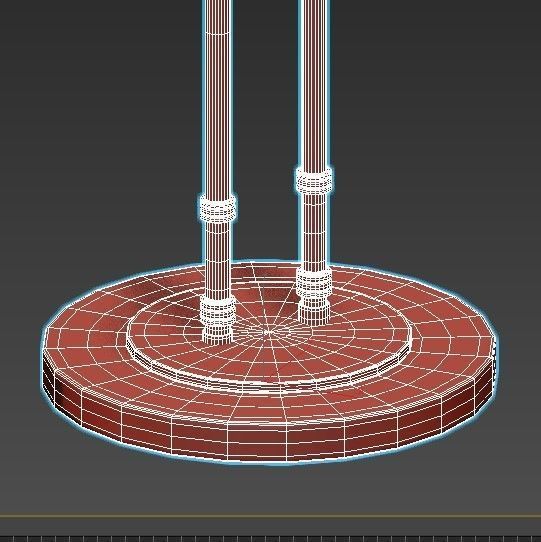 miles brass table lamp with two glass globes 3D model_4