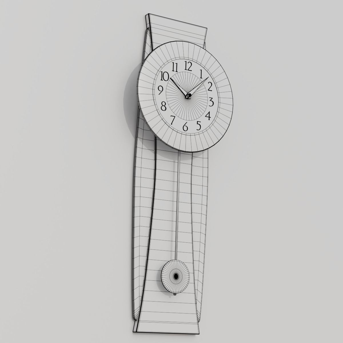 Stylized Wall Clock 3D model_6