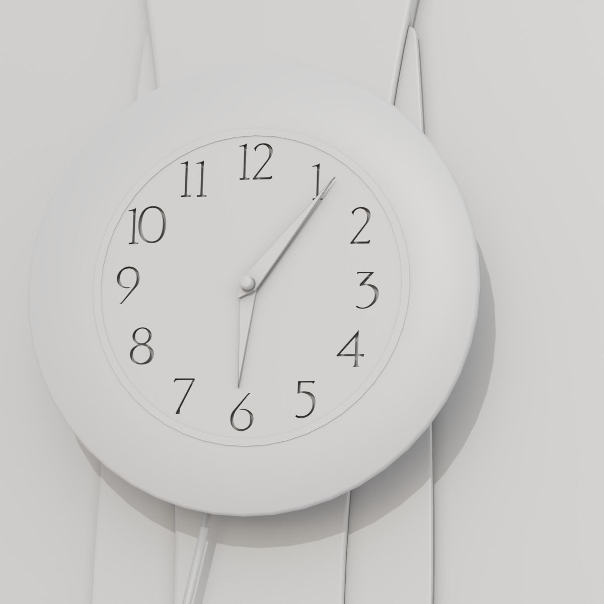 Stylized Wall Clock 3D model_11