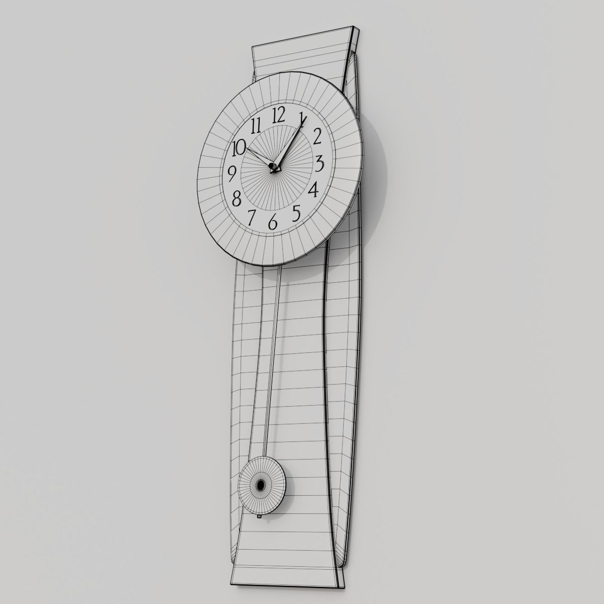Stylized Wall Clock 3D model_8