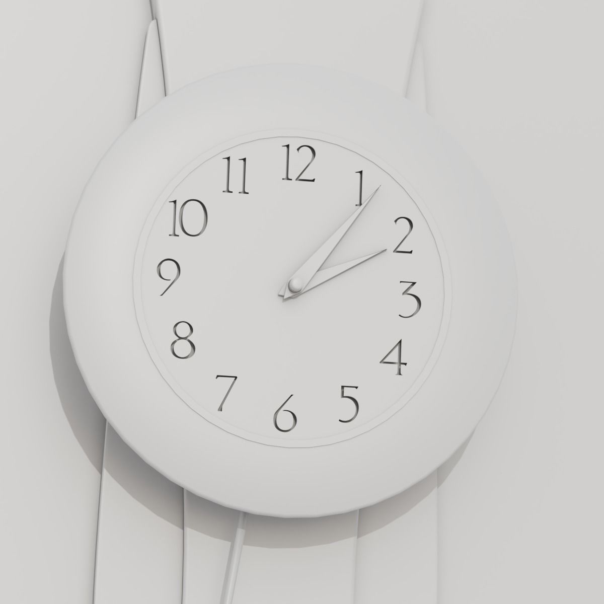 Stylized Wall Clock 3D model_9