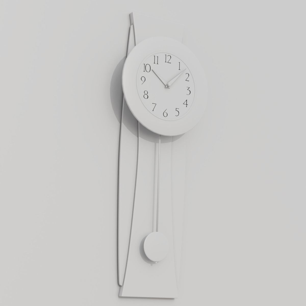 Stylized Wall Clock 3D model_5