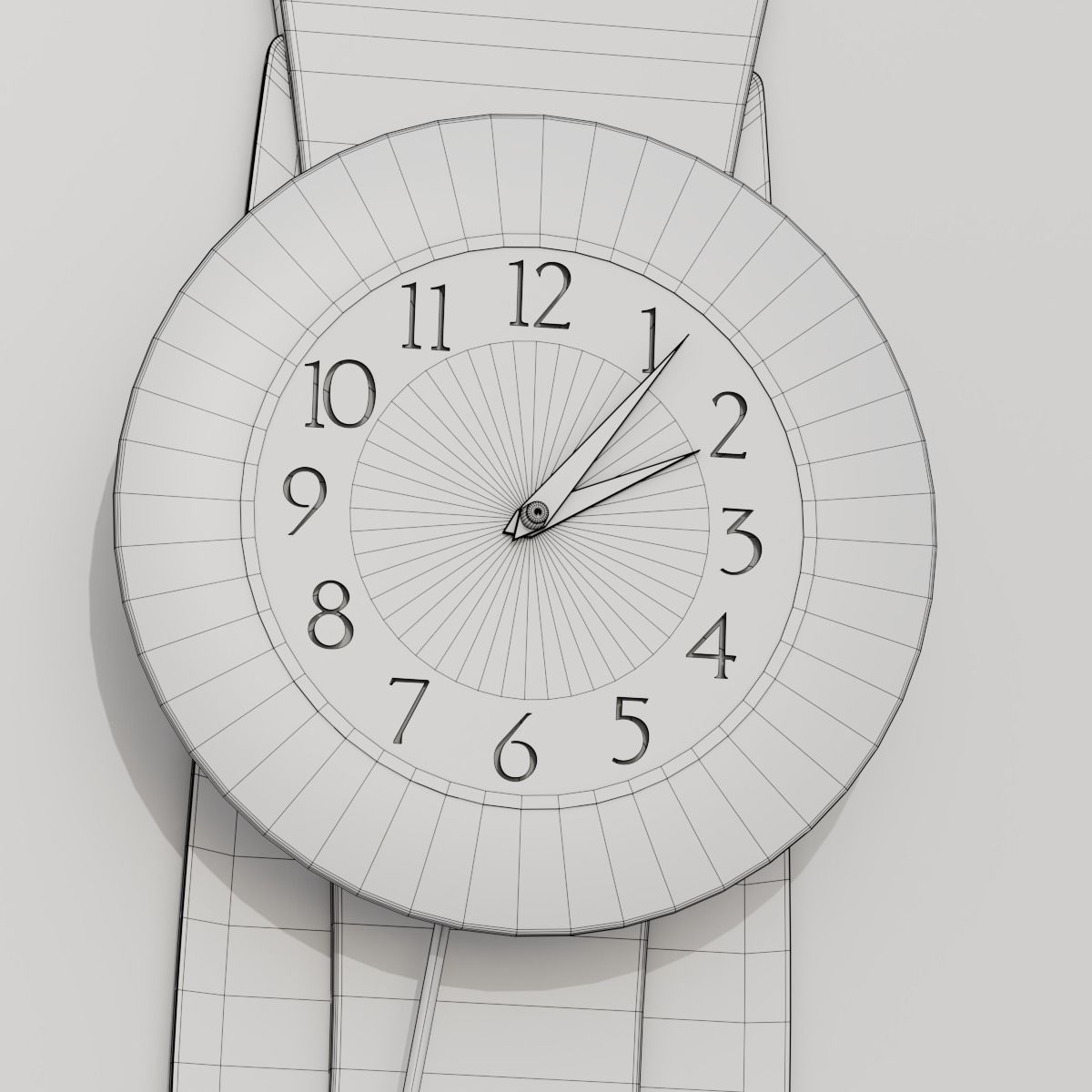 Stylized Wall Clock 3D model_10
