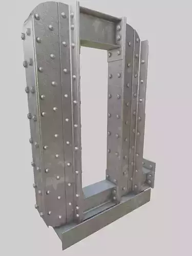 Steel Construction Font - Letter Q