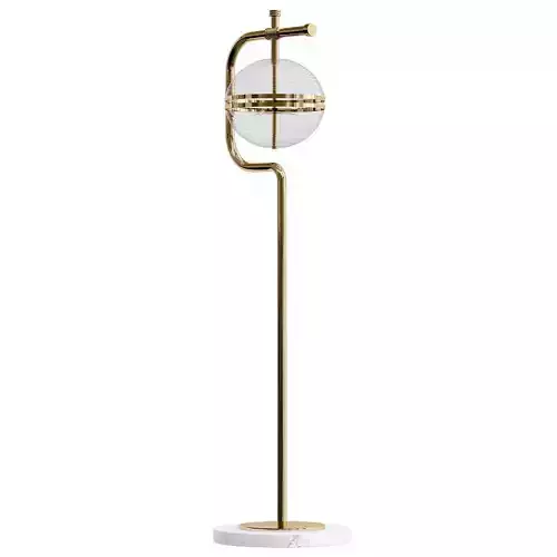 dukee gold floor lamp with glass ball on top