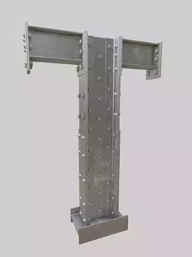 Steel Construction Font - Letter T