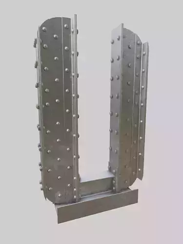 Steel Construction Font - Letter U