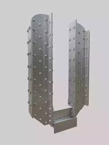 Steel Construction Font - Letter V