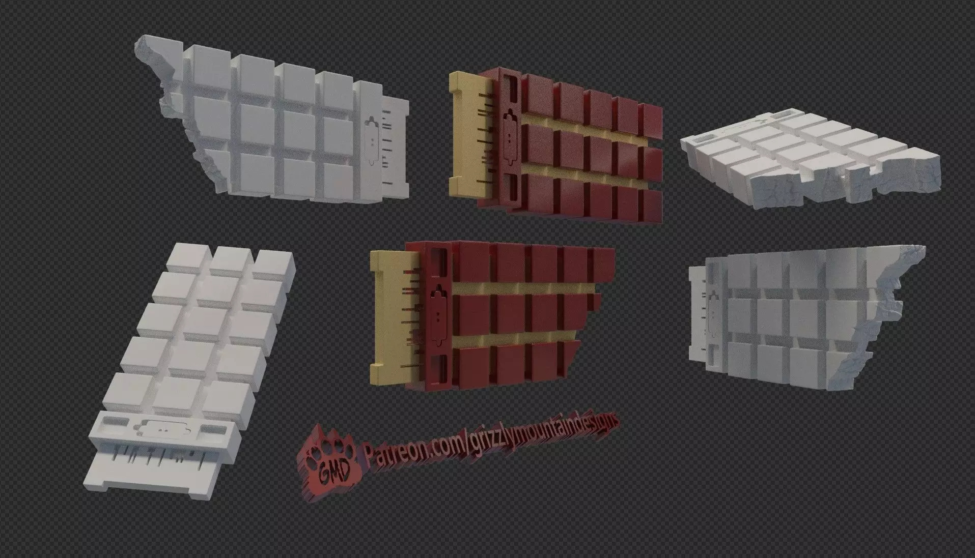 T2 Terminator CPU broken and solid brain chip 3D print model