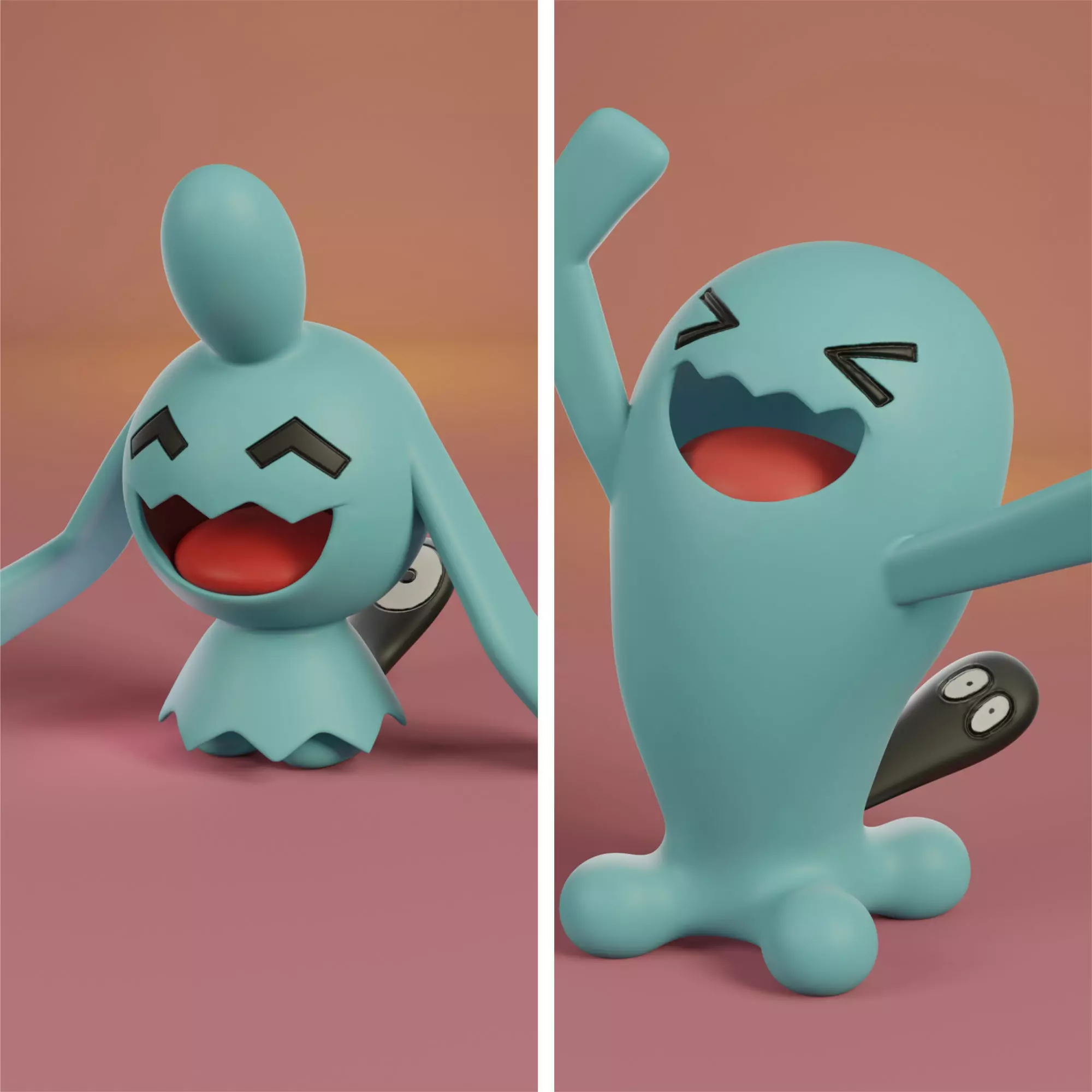 pokemon wynaut evolution pack 3D print model_0